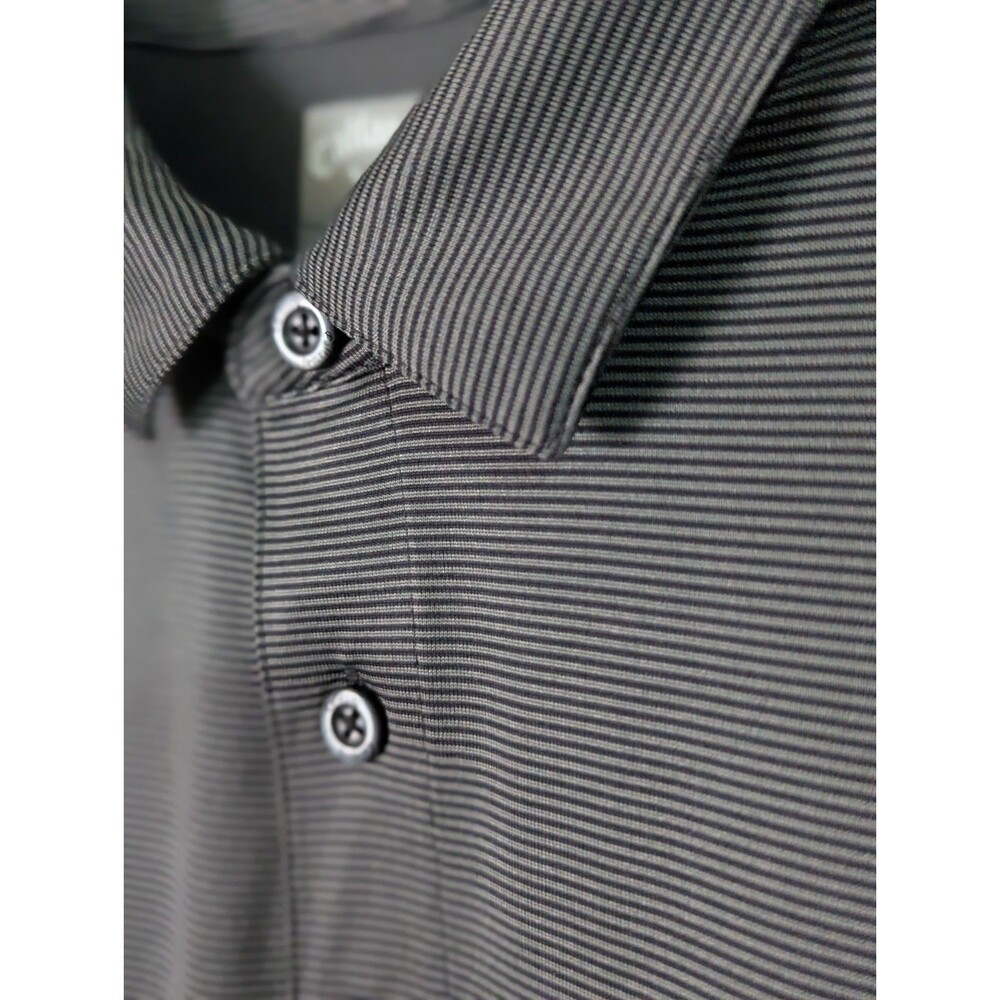 LOT OF 2 Callaway Opti-Dri Golf Polo Mens Large S/S Gray White Logo Stretch - Picture 3 of 14